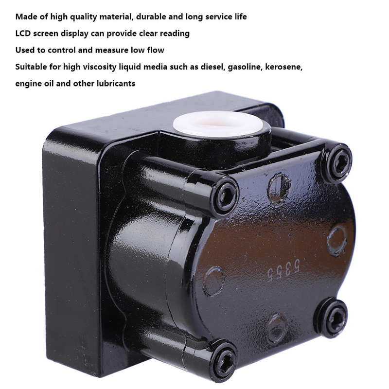 Flow Meter Blue LCD Display High Accuracy Aluminum Alloy Fuel Diesel Flow Meter 1/2 Flow Sensors Meter Flow Measuring Access