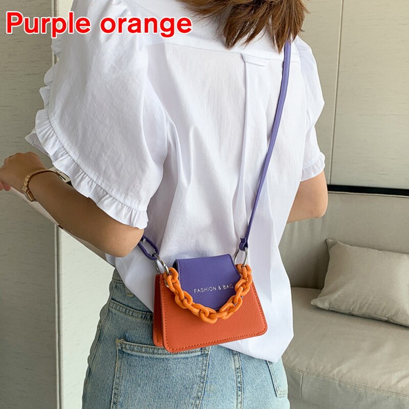 Women Waist Bags Diamonds Ladies Fanny Pack Chest Bag Banana Rhinestone Chain Crossbody Shoulder Bags Belt Bags Girls: C-orange