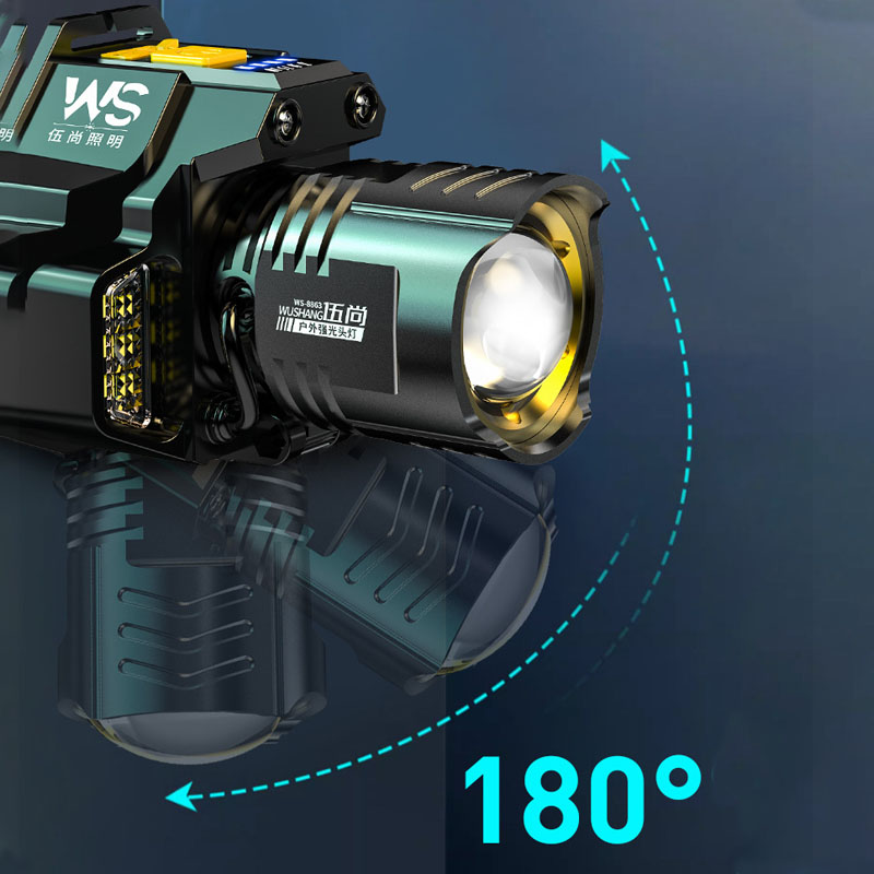Sensorkoplamp LED-hoofdzaklamp COB Oplaadbare koplamp Hoofdlamp Ingebouwde batterij Vissen Campinglantaarn