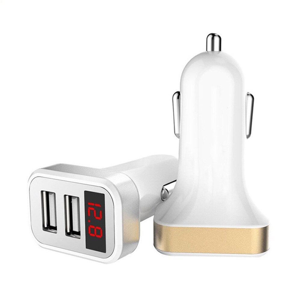 Cargador de coche USB Dual 3.8A, carga rápida adaptable para iPhone, Samsung Galaxy