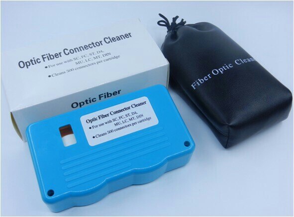 fiber optic cassette cleaner tape 500 times connector adapter end face cleaning fibre optical cleaning box ELINK: Blue