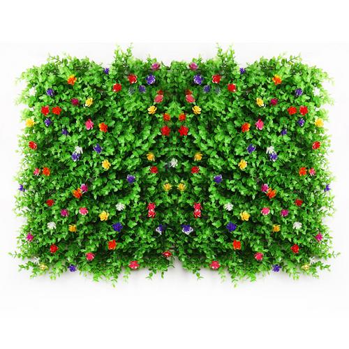 40*60CM Artificial Plant Hedge Fence With Flowers UV Protected Privacy Screen Garden Fence Decor For Indoor Outdoor Backyard: A