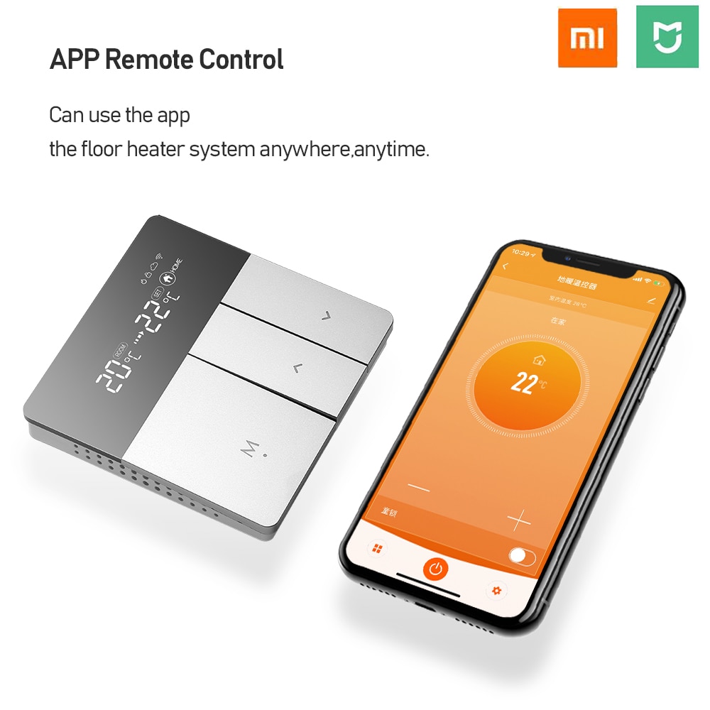 Xiaomi Mijia WiFi inteligente controlador de temperatura termostato de agua eléctrico piso de la caldera de Gas de Control de calefacción de MI casa APP