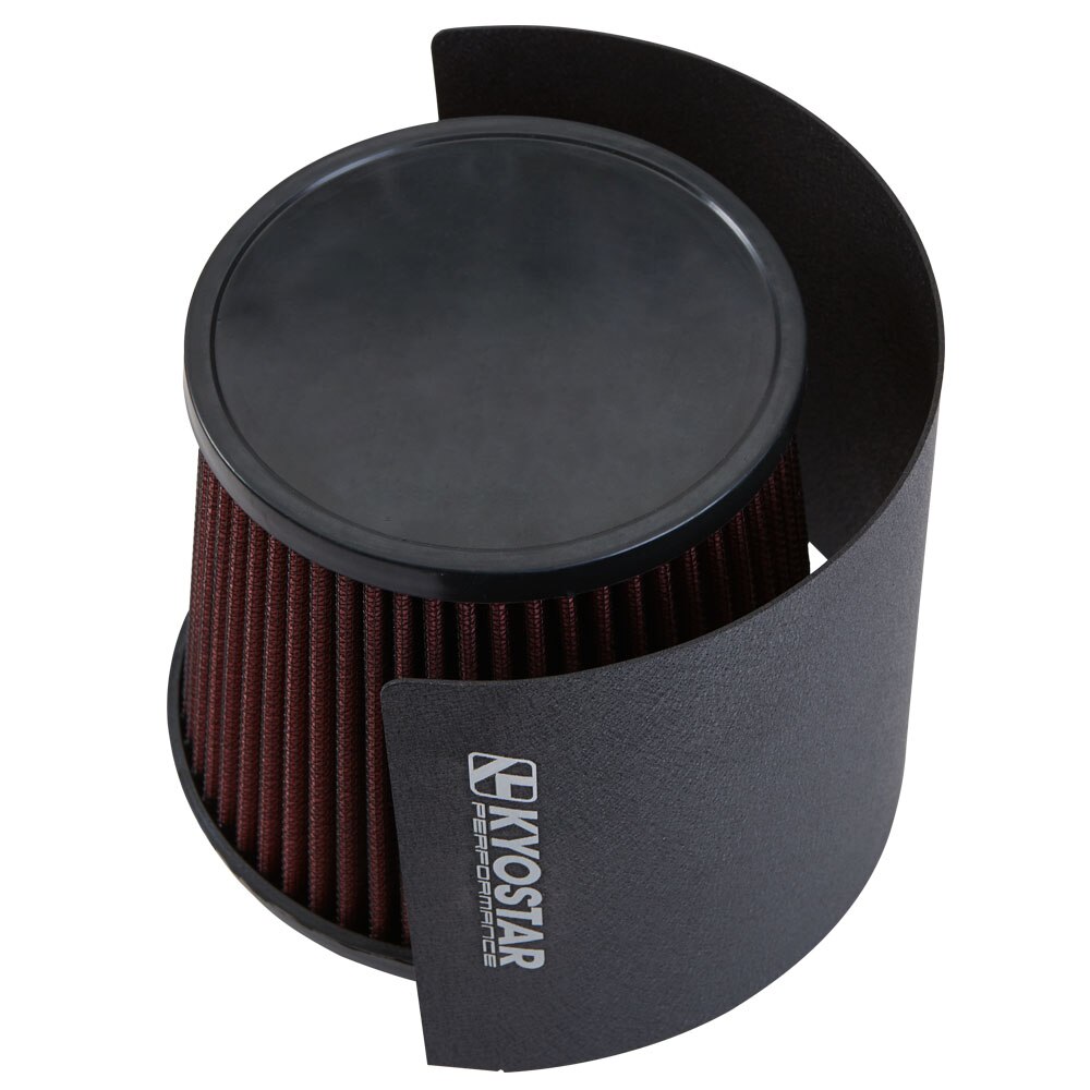 Cubierta de filtro de admisión de aire, cono Universal de acero inoxidable, protector térmico azul de titanio, 2,5-5&quot;