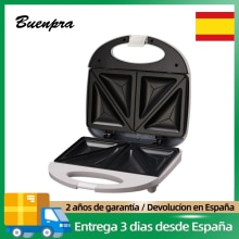 Mini Cocina Portatil Sandwichera Eléctrica Planchadora Bocadillera Cuadrado 2 Rebanadas Maquinas para Desayuno Rapida Potente Resistente Antiadherente Limpieza Parrilla Asar Panini 750W