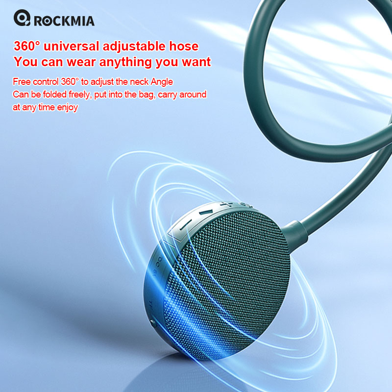 Rockmia Neck Speaker EBS-906 Bluetooth 5.0 Wearable Wireless TF Card Music Player For Home Outdoor Walking Ridding Cycling