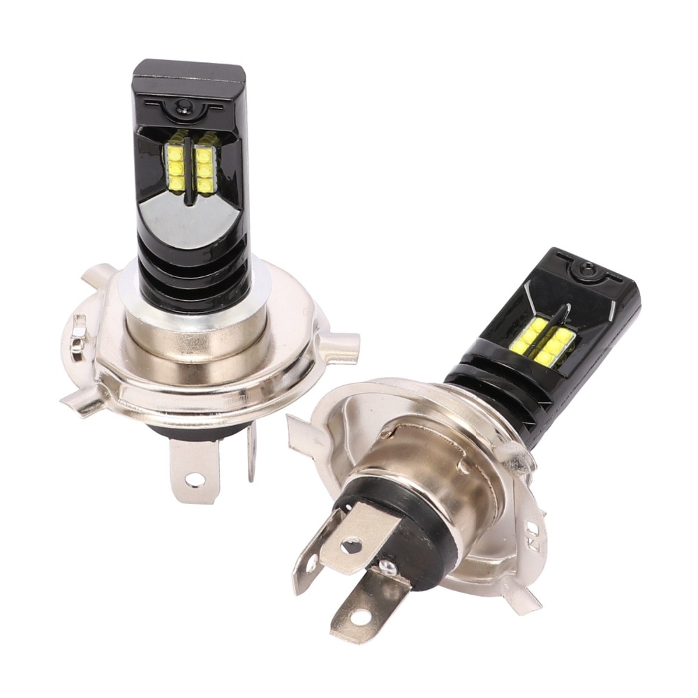 Aslent 2 stk tågelygte led pærer  h11 h8 h9 h7 h4 hb3 hb4 9005 9006 autolygter tilbehør bil kørsel drl lampe 6500k hvid 12v