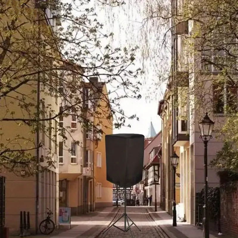 1 st slitstarkt väderbeständigt högtalarskydd - vattentätt, dammtätt och solbeständigt polyester för inomhus- och utomhusbruk, svart