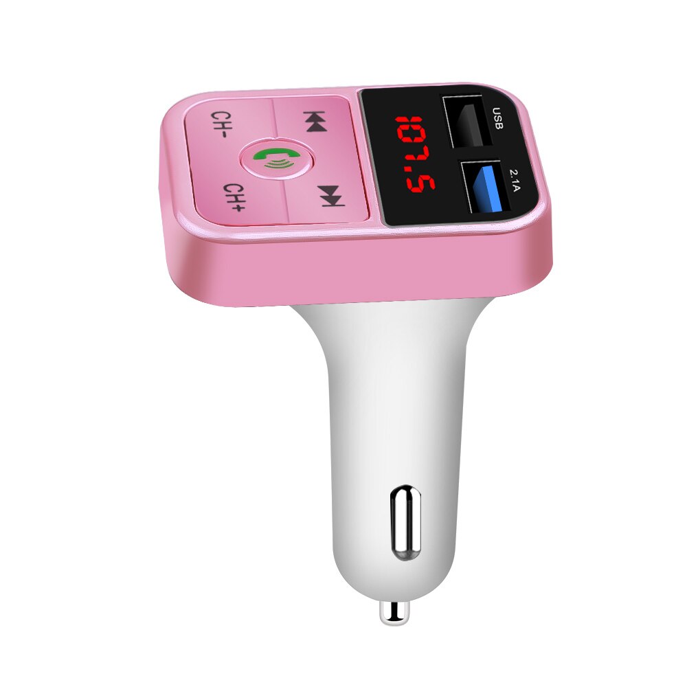 Dual Usb Car Charger Voor Iphone Xr Xs Max Xiaomi Samsung Quick Lading Auto-Oplader Telefoon Oplader Adapter In auto: Pink