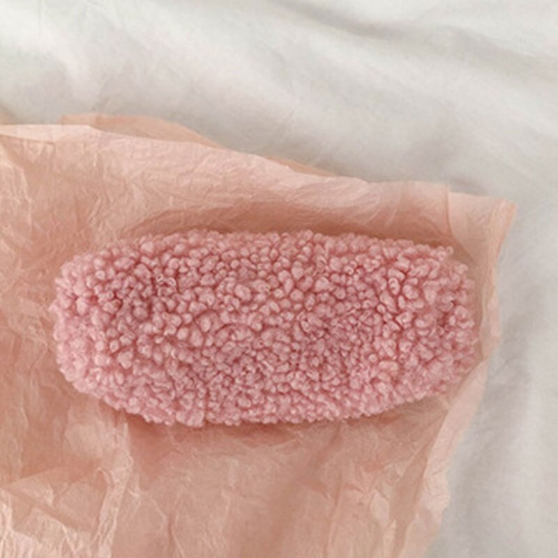 1PC Kawaii Soft Fluffy Pencil Bag Plush Pencil Case with Lovely Soft Colors Cute Stationery School Supplies Stationery: Pink