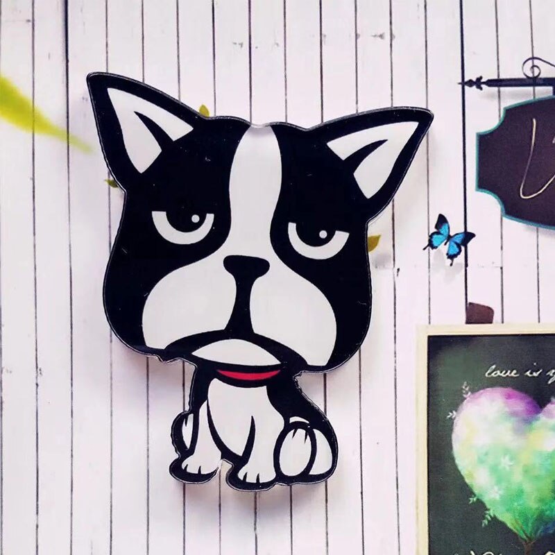 Schattige cartoon huisdier hond serie broches studenten favoriete doe-het-zelf kleding, schoenen, hoeden, tassen en accessoires badge hondenhalsband acryl: 11