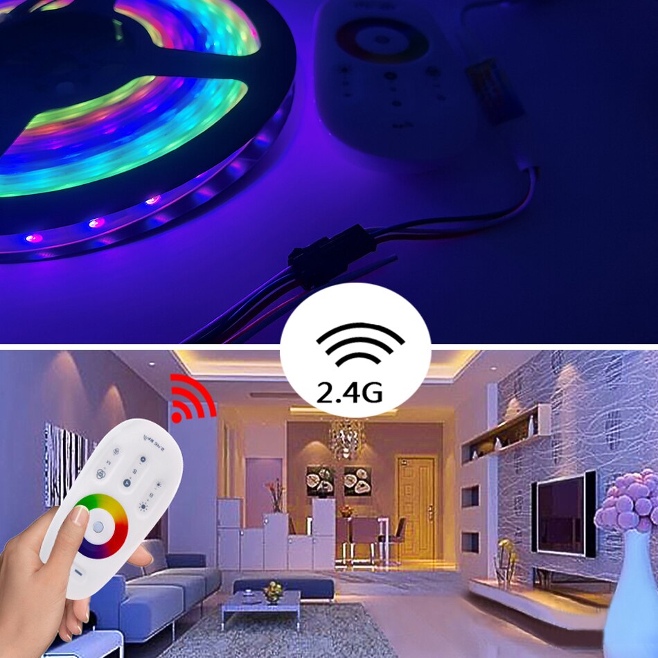 2.4G RF Touch Remote Controller DC5-24V for WS2812B WS2811 SK6812 RGB Full color Addressable 5050 Smart Pixel Led Strip