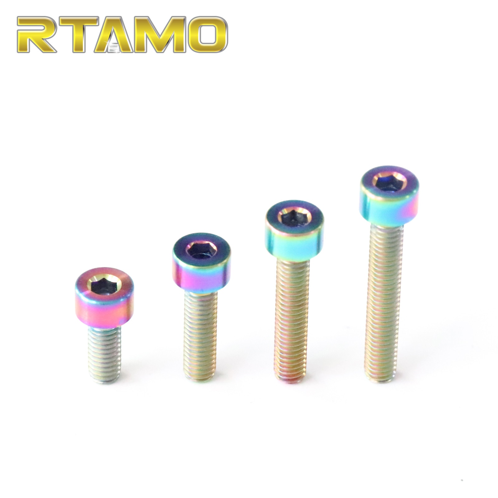 Titanium Bolts M4X10/15/20/25mm Hexagon Socket Head Cap Screws Stigma for Car,Bicycle and Motorcycle Parts