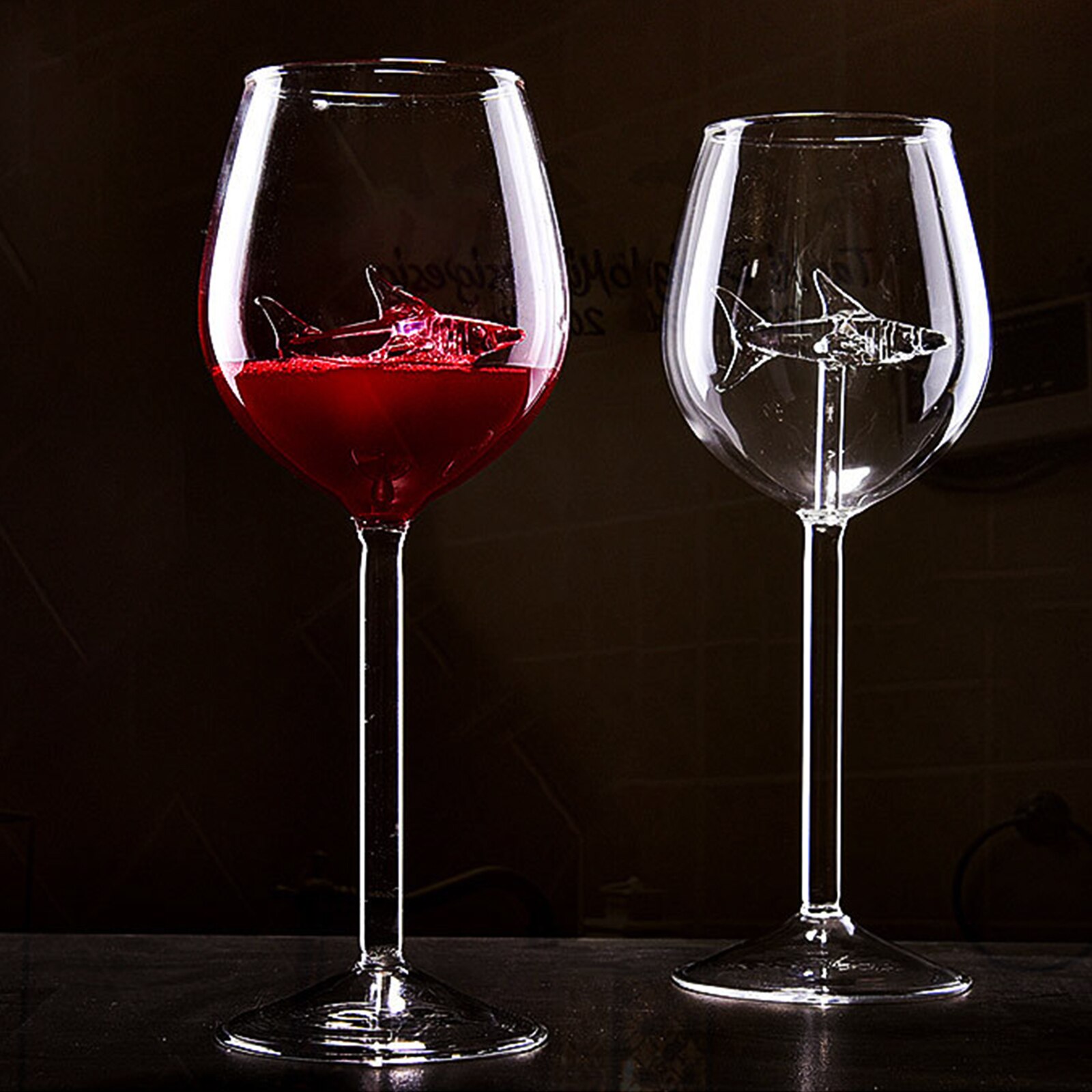 Shark Wine Glass Cup European Crystal Red Wine Cup Wedding Party High Borosilicate Glass Cocktail Bar Decorating