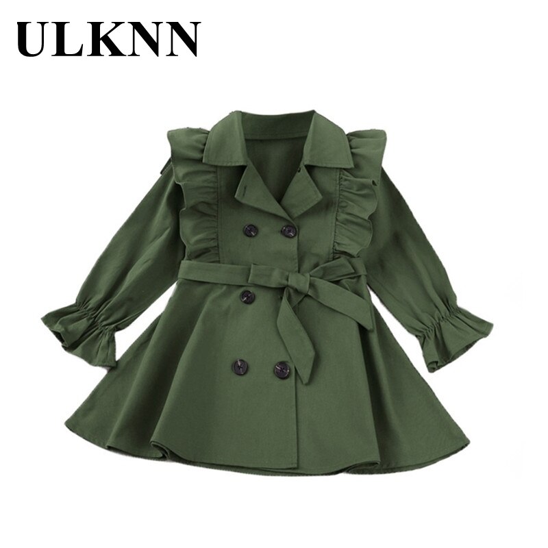 frühling Mäntel Für Mädchen freundlicher Kleidung Herbst Lange ärmeln freundlicher Weiche Einfarbig Kleidung Kleid Mädchen Overall