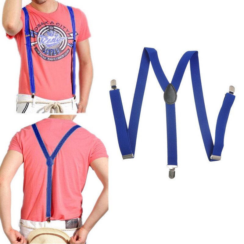 Justerbare elastiske seler til voksne unisex kvinder mænd y form elastiske clip-on seler 3 klips bukser seler: 5