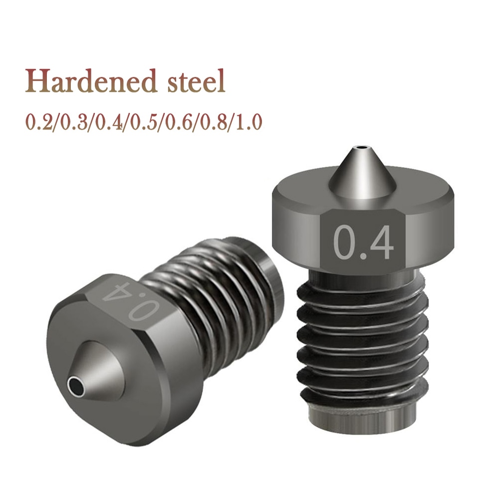 Top Hardened steel V6 Nozzle for 3D Printers hotend 3D Printer Nozzle for E3D hotend titan extruder prusa i3 mk3