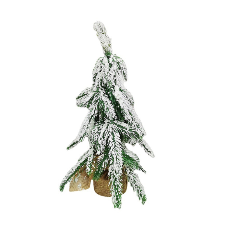 40/50/60cm PE Simulation Cedar Snow Falling Artificial Xmas Tree 2022 Year Ornaments for Christmas Party Indoor Home