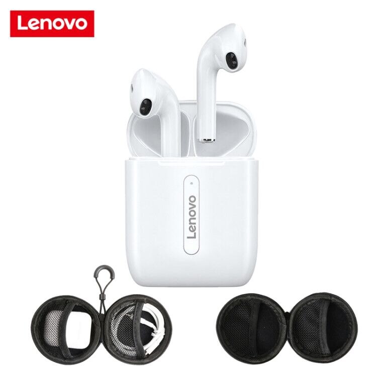 Lenovo X9 Bluetooth inalámbrico verdadero auriculares de Control táctil estéreo HIFI TWS auriculares micrófono Cancelación de ruido Siri impermeable auriculares: X9 White Add Bag