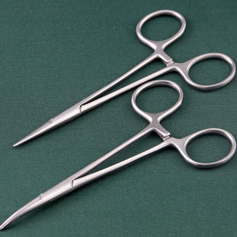Beauty double eyelid stainless steel instrument Microvascular forceps Hemostatic forceps Straight elbow