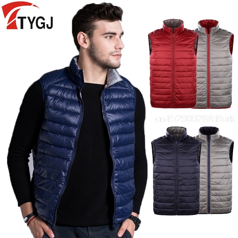 Gilet da golf in cotone ispessito da uomo invernale abbigliamento da golf sportivo reversibile giacca sportiva per il tempo libero gilet leggeri