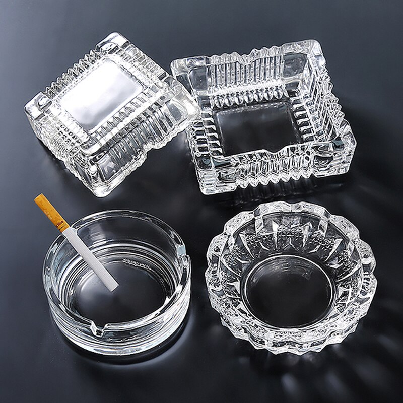 Household crystal glass ashtray personality trend bedroom living room small large ktv bar ashtray pf91801