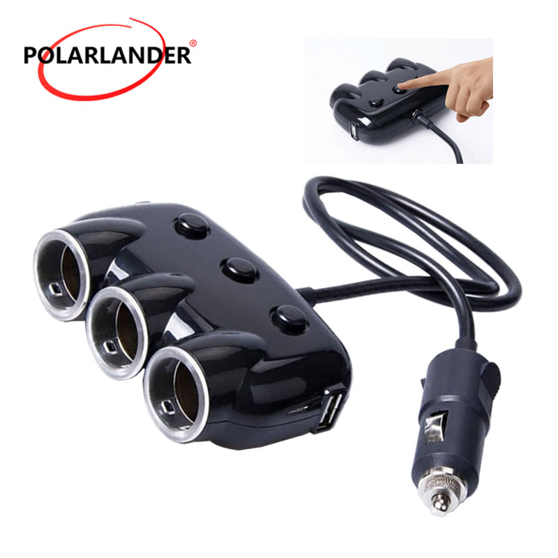 Mini Universal Triple USB Car Vehicle Charger Adapter USB Socket 3 Port 2.1A 2A for iPhone For Android