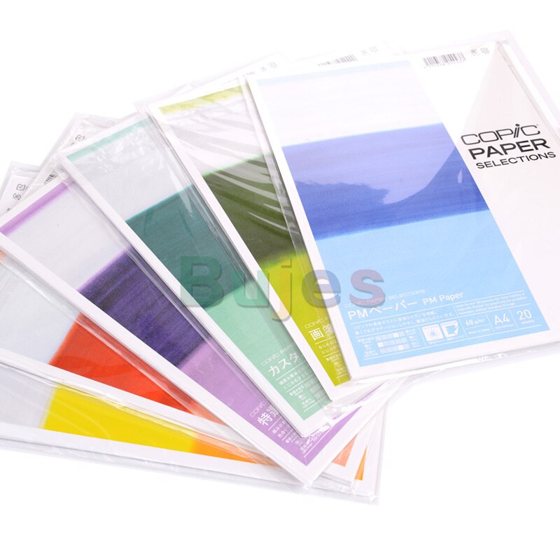 Japan COPIC PAPER,Markers pens Painting paper,PM round PAPER a4 20 sheet per pack, Artist OFA comics art marker drawing paper,