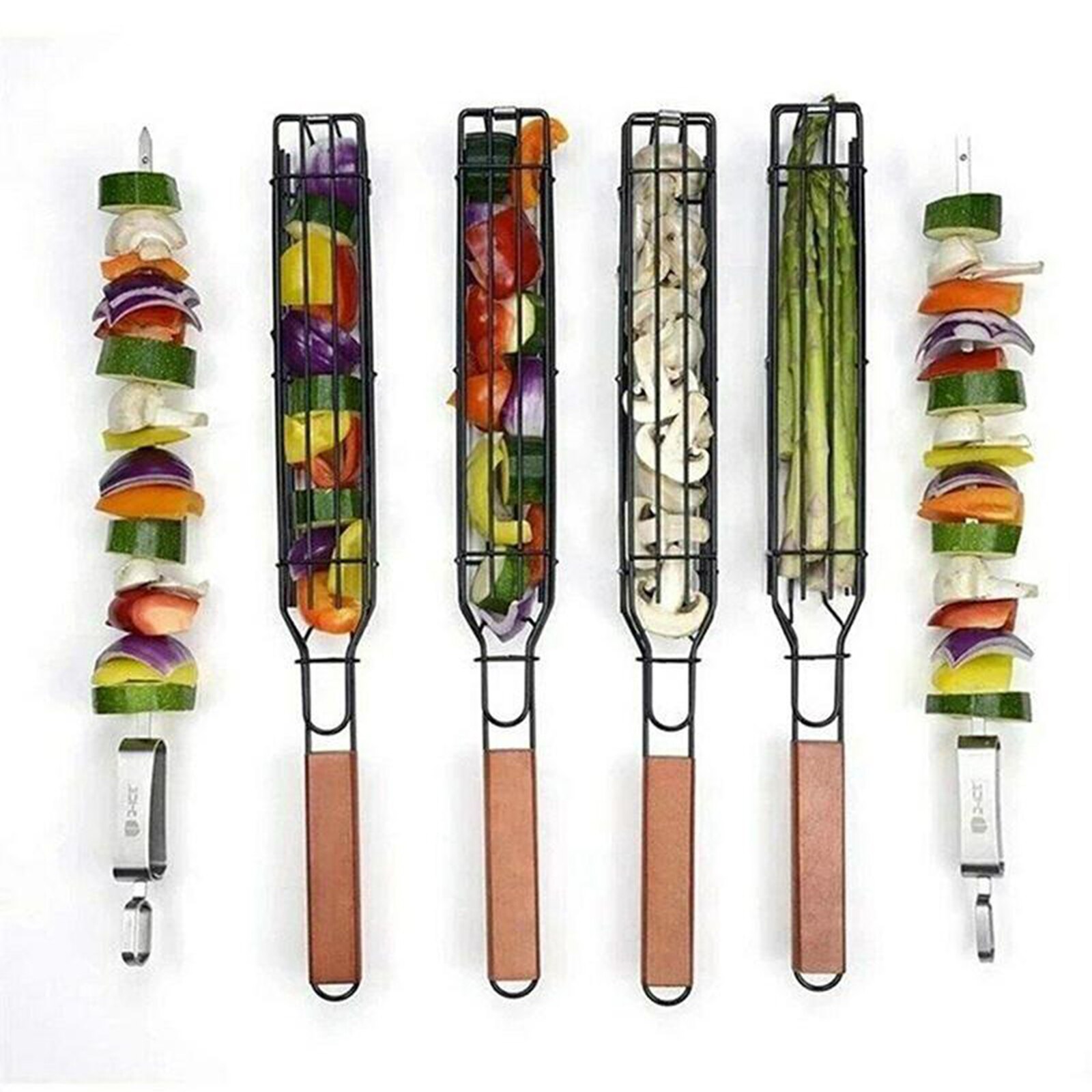 Bbq Grill Accessoires Kabob Grillen Manden Voor Grillen Groenten Kip, Vlees