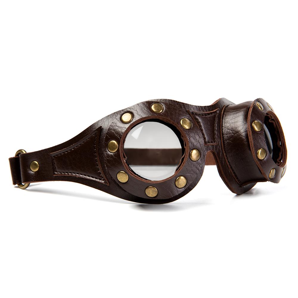 Gear duke retro motorcykel glasögon glasögon vintage moto klassiska glasögon för harley pilot steampunk atv cykel koppar hjälm