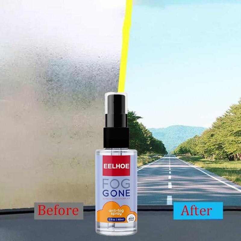 1pc Anti-fog Agent 60ml Waterproof Rainproof Anit-fog Spray Car Window Glass Bathroom Cleaner Car Cleaning Household Products