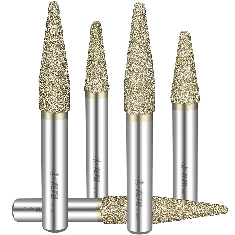 1 st. cnc-slipmaskin i solid hårdmetall med diamantsten för marmor, blåsten och sandsten, konskärare i bottenrelief