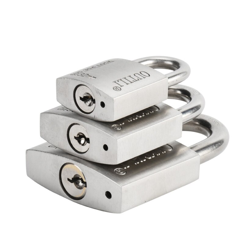 304 Stainless Steel Padlock Outdoor Lock for Luggage Notebook Outdoor Fence Railings Small Drawers Furniture Door