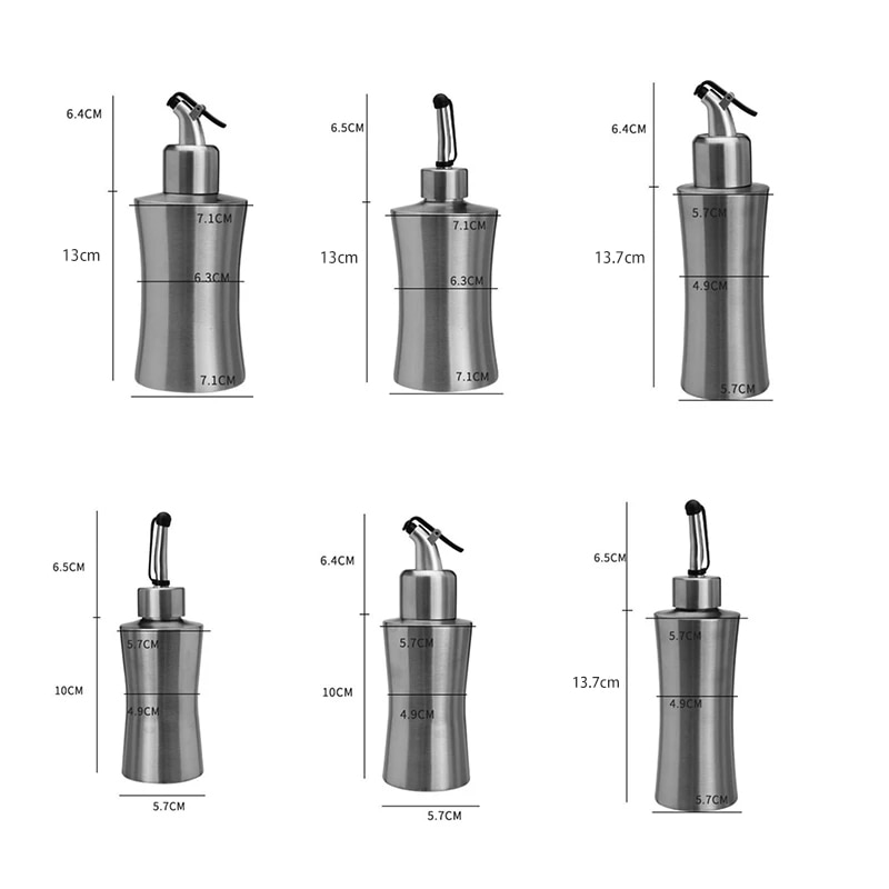 Praktische Rvs Olie Fles Lekvrij Azijn Sojasaus Fles Stofdicht Olieman Keuken Kruiden Sap Container