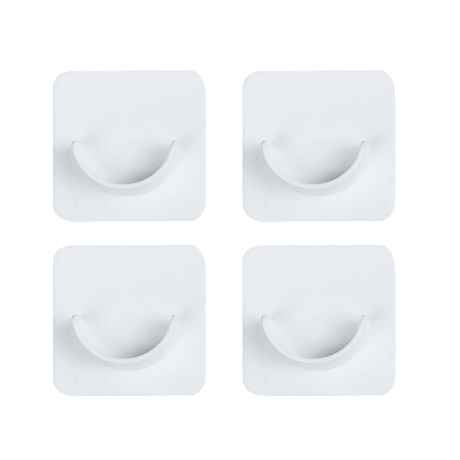 Adhésif sans perçage, fixation facile à installer, support de tringle à rideau, bâton en plastique bricolage mural carré universel: 4pcs