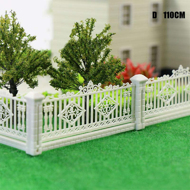Fence Wall Model Garden Hedge Railing Fence Model for Sand Tables Model Train Railway Building Model Accessories D6: D
