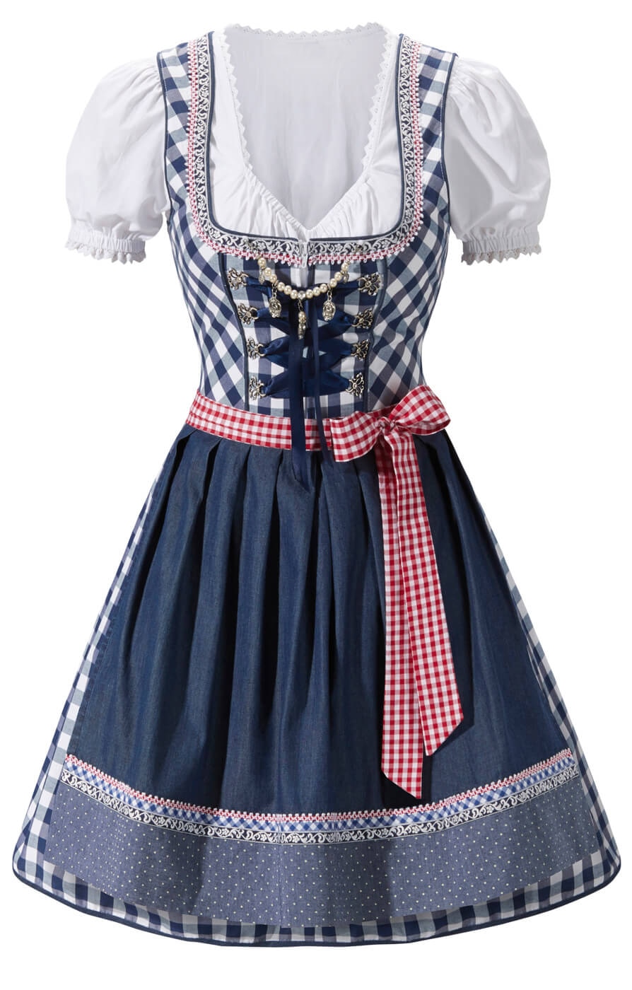 3pc/ sæt kvinder oktoberfest kostume tyskland bayersk traditionel dirndl ølpige uniform