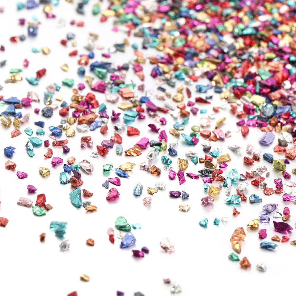 30 g/caja de piedras de vidrio triturado, relleno de resina, piedra rota Irregular para bricolaje, molde de resina epoxi, manualidades, Material de decoración de uñas