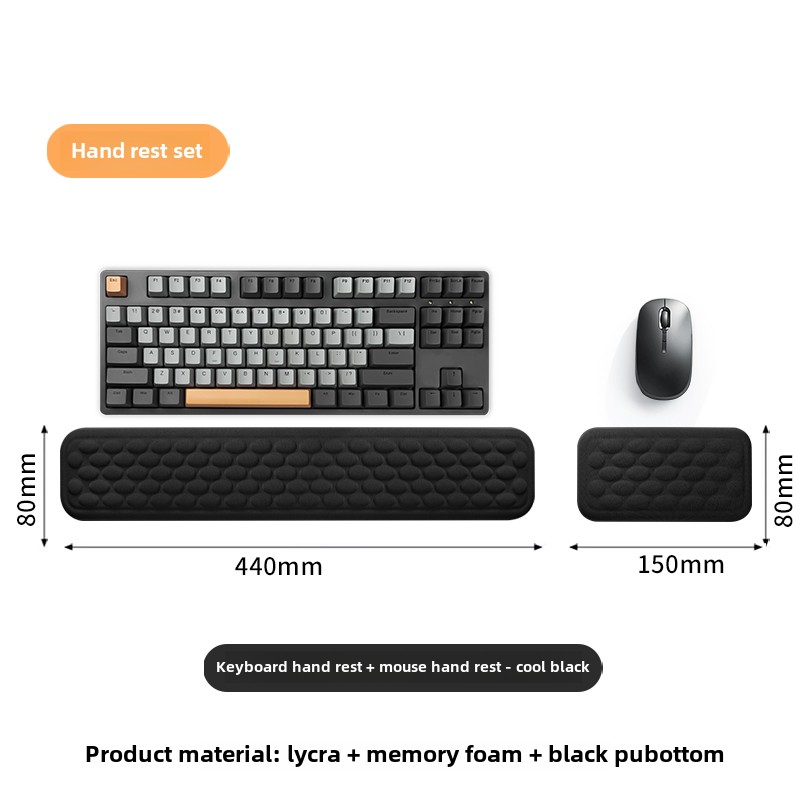 Tastatur-Maus-Handballenauflage, ergonomisches Büro, schützt und entspannen, Handgelenk-Erinnerung-Schaum-Mauspad, Computer-Notizbuch-Mauspad: khaki