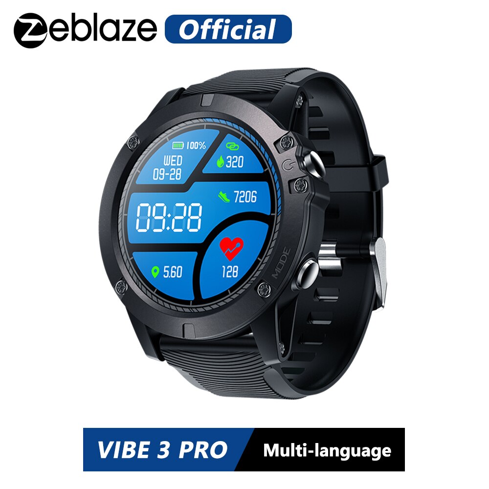 Zeblaze VIBE 3 PRO couleur écran tactile sport Smartwatch fréquence cardiaque IP67 étanche météo musique à distance hommes pour IOS et Android
