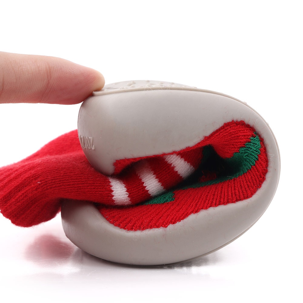 låve støvler jul myk bunn sklisikre gulv smålåve jente gutt sko sokker med gummisåler låve baby sokker vinter