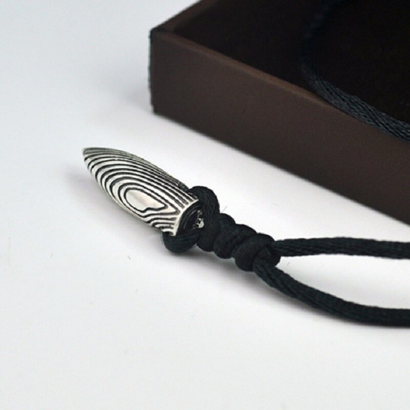 Colgante de bala de plata de ley 925 Original para hombre, joyería de de plata sólida Vintage para hombre (HY)