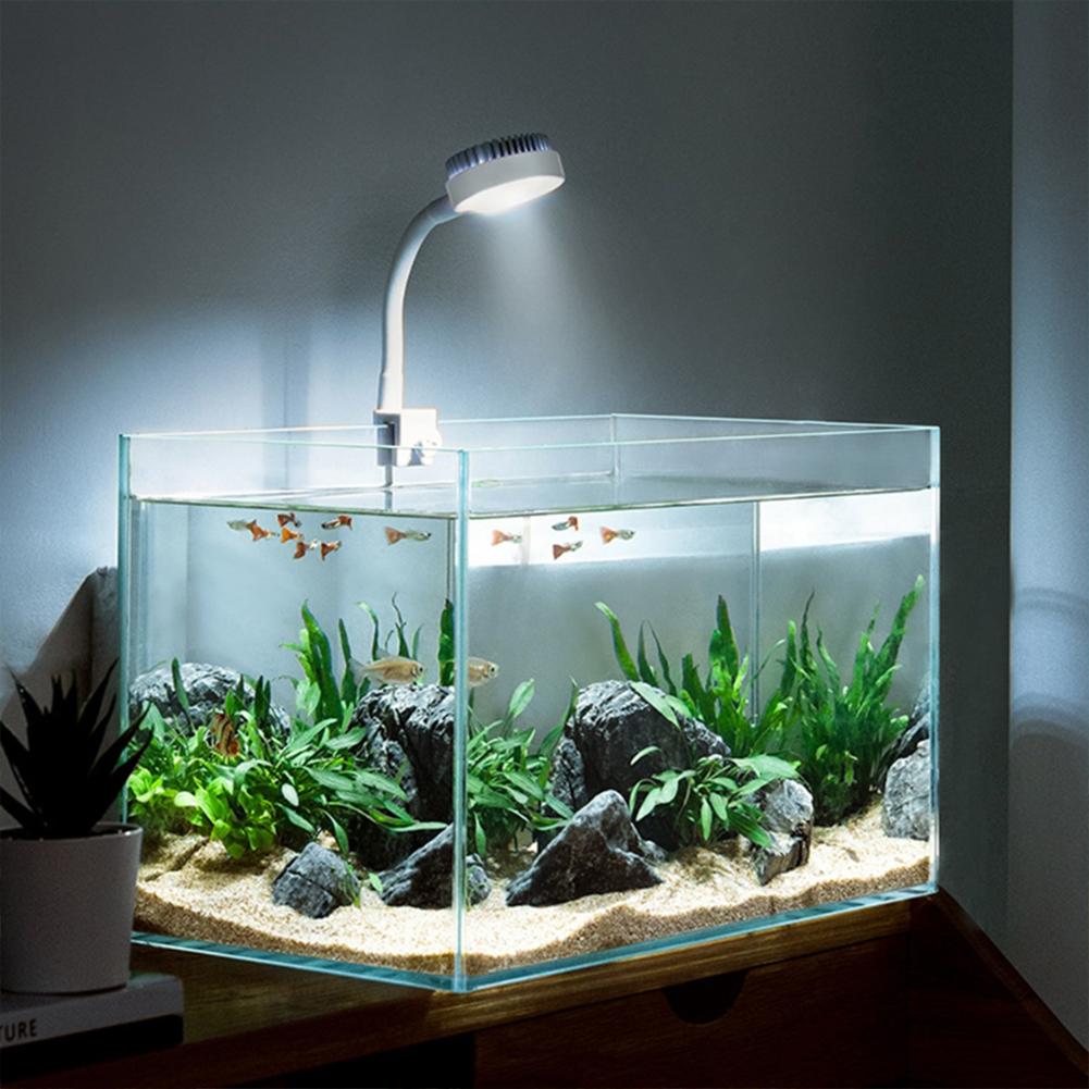 LED Light Small Aquarium Fish Tank Light Seawater Ocean Coral Reef LED Light USB Interface Plug And Play 360 Degrees Rotatable