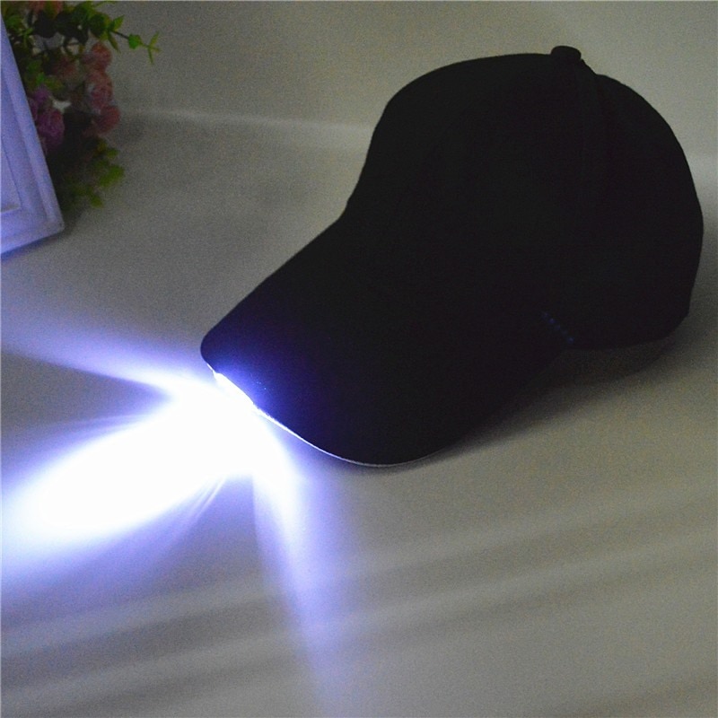 5 LED Outdoor Lighted Cap Flash Hat Fishing Running Hat Flash Men Women Camping Climbing Caps Camouflage Hats For Party