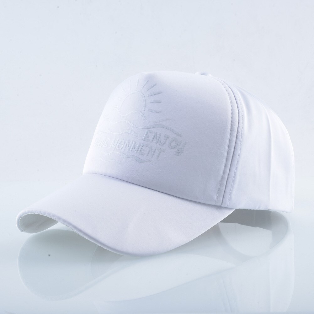 Trucker hoed lente en herfst baseball pet heren outdoor zonnehoed dames zomer casual zonnehoed golfhoed: Wit