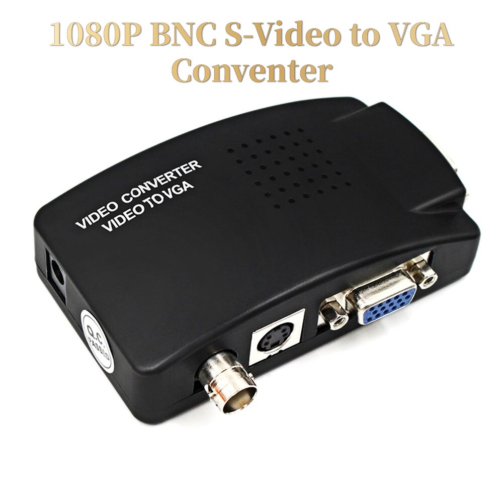 Bnc converter vga s-video naar vga video adapter converter voor digitale harde schijf videorecorder computer laptop naar tv projector