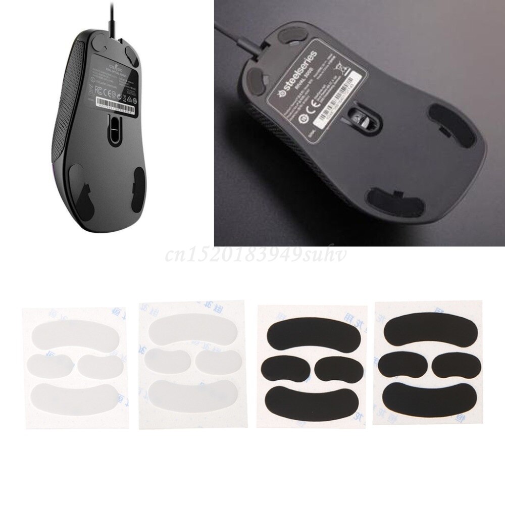 OPEN-SMART 2Sets 0.6mm Thickness Mouse Feet Mouse Skates for SteelSeries Rival / Rival 300