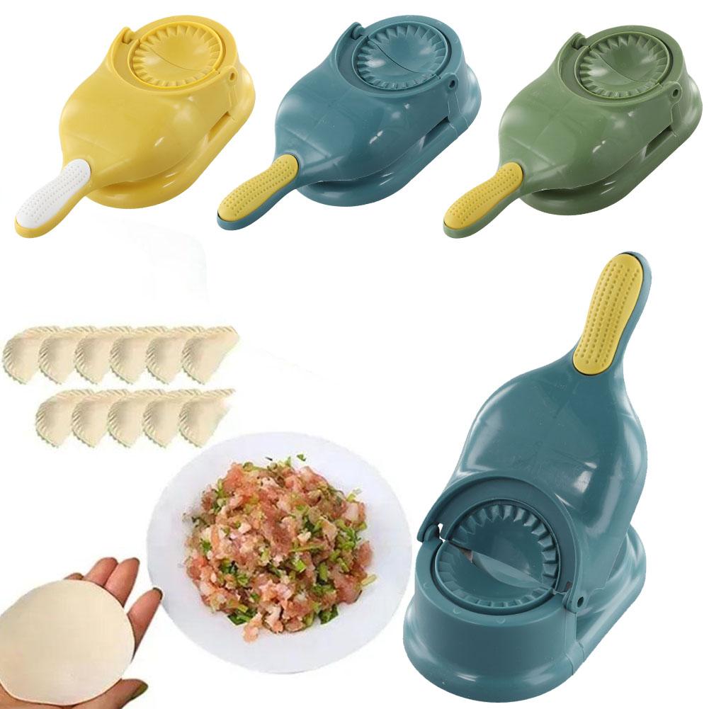 Máquina para hacer dumplings 2 en 1, Kit DIY, prensador de envoltorio Manual, ahorro de trabajo, raviolis, Empanadas, máquina moladora de piel de masa, utensilios de cocina