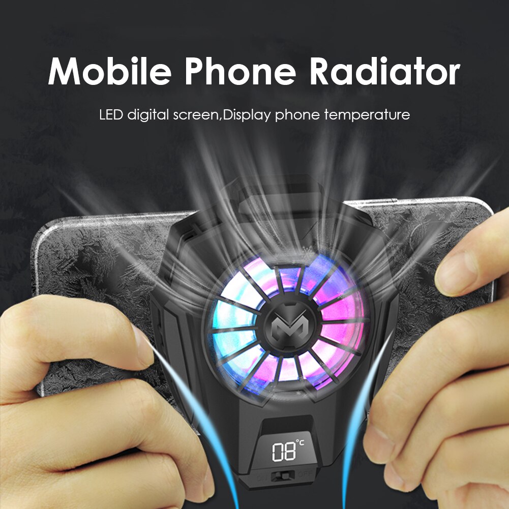 Mobile phone Cooler DL05 Mobile Phone Gaming Fan Cooler Digital Display USB Gamepad Radiator For iphone xiaomi 84*65*35mm