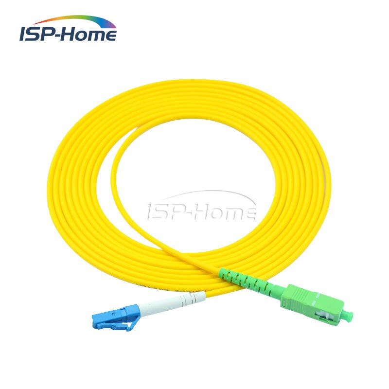 15m LC/UPC-SC/APC Fiber Patch Cord, Simplex 2.0mm Single Mode Fiber Optic Patch Cord, LC-SC Fiber Cable